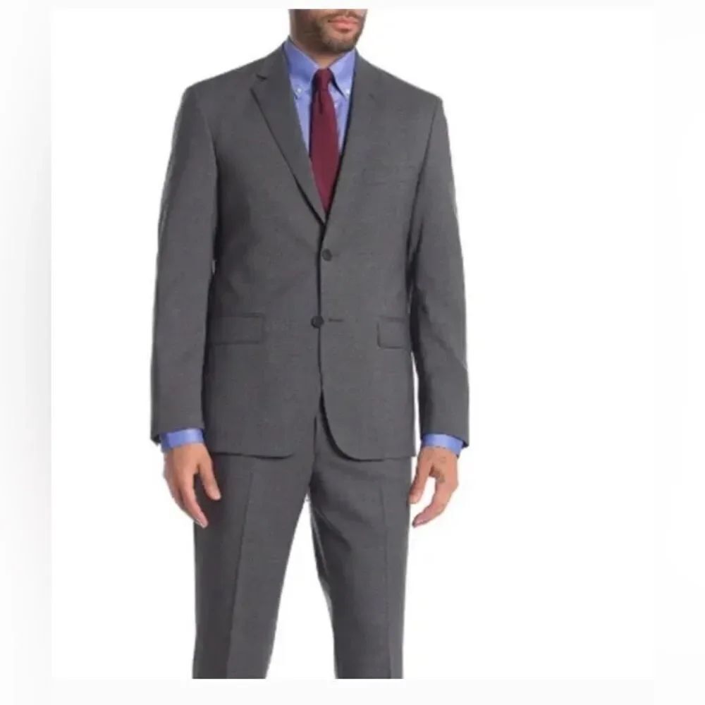 NEW JB Britches Logan Grey Wool Two Button Sport Coat Blazer Jacket 46R